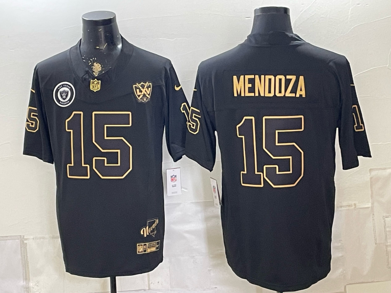 Men 2026 Oakland Raiders #15 Mendoza Black Nike Limited NFL Jersey0826004->oakland raiders->NFL Jersey